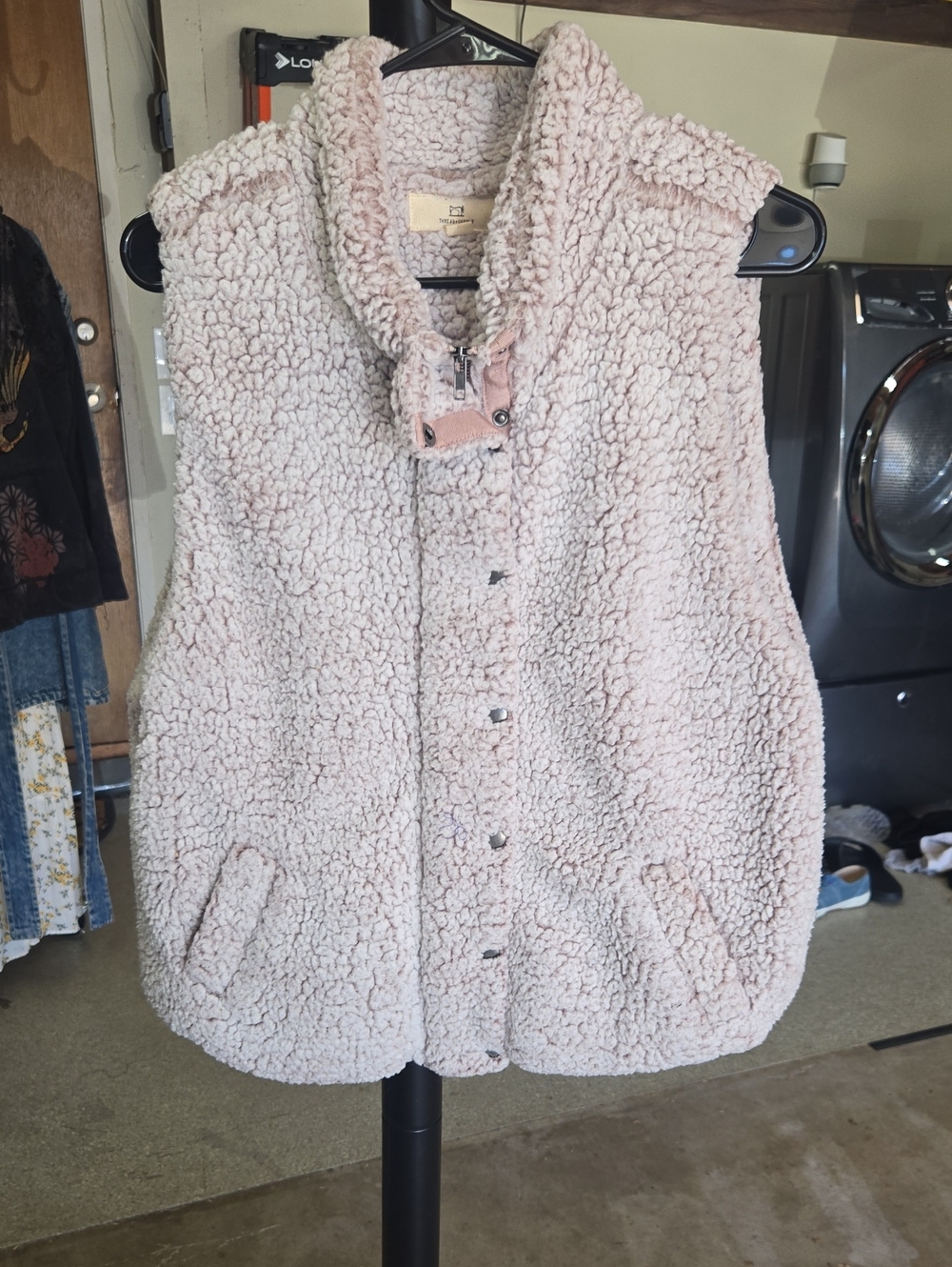 Cozy Sherpa Vest - Light Brownishish Pink